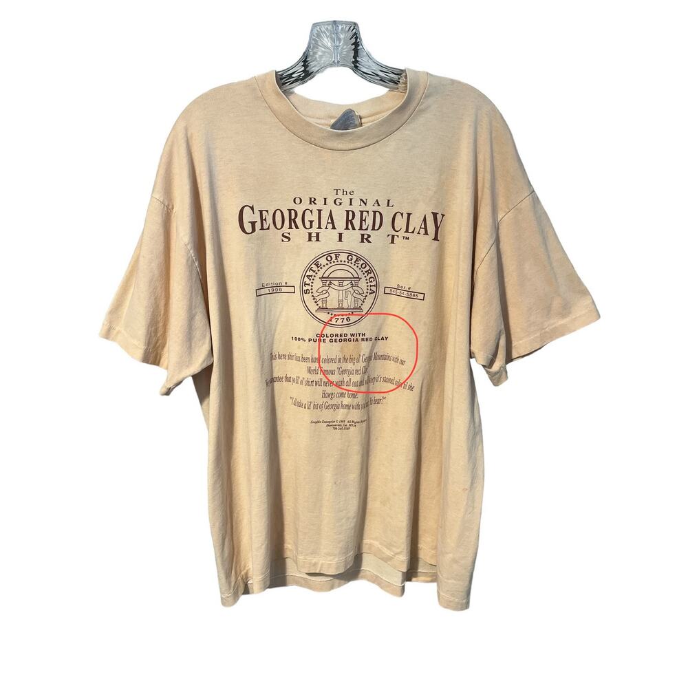 Vintage Georgia Red Clay Crewneck T-Shirt Hanes Heavyweight XL